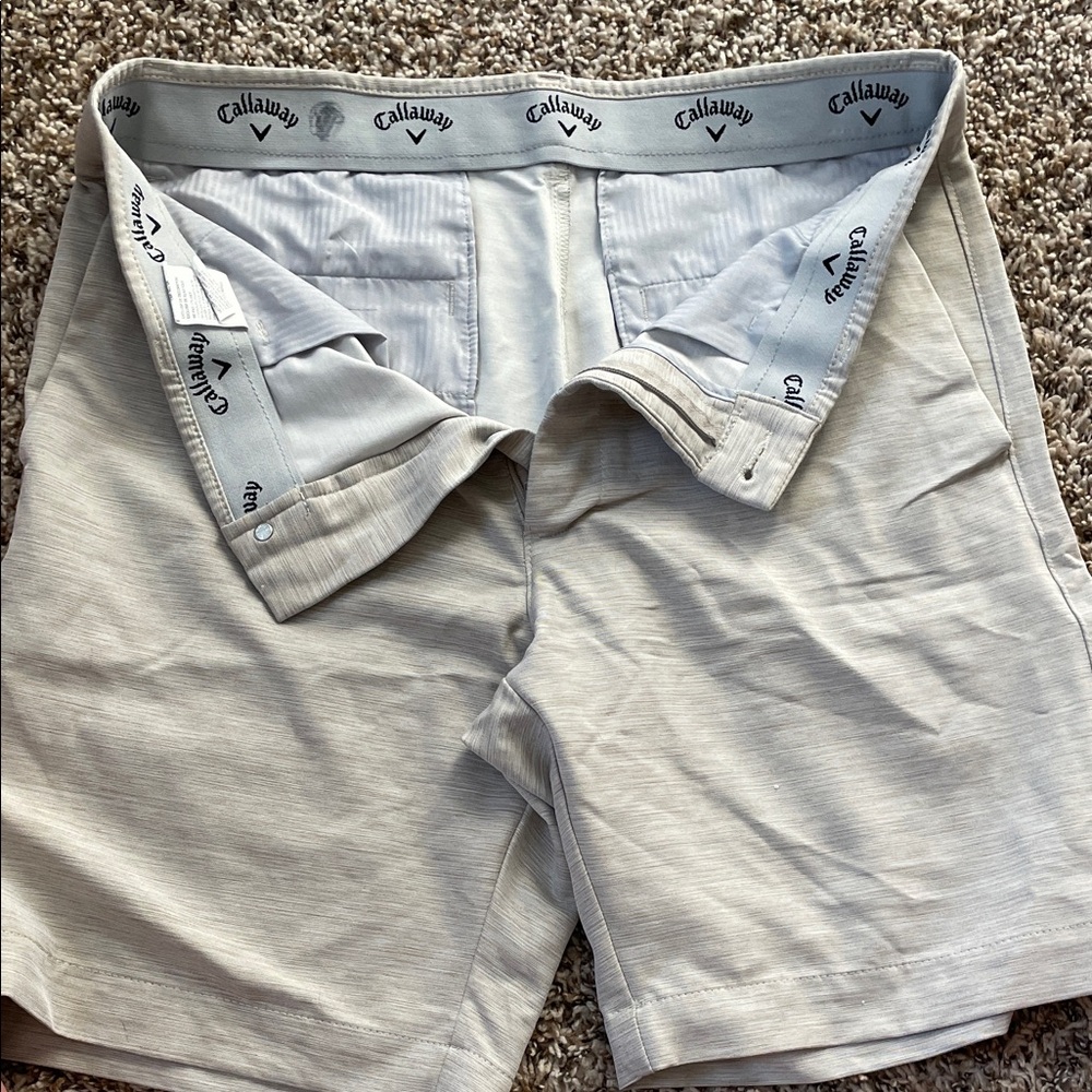 Callaway Men’s Light Beige Golf Hybrid Shorts
